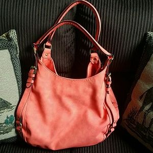 Merona large handbag salmon pink color