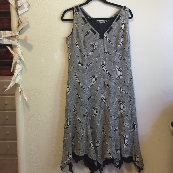 Escada Black and White Dress