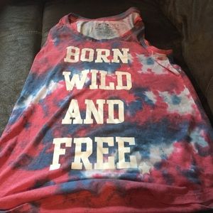 Red, white and blue tank