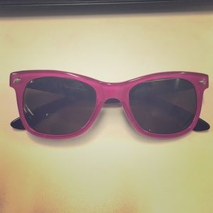 Bright pink wayfair style sunglasses