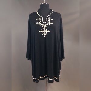 +Size Black Embellished Tunic