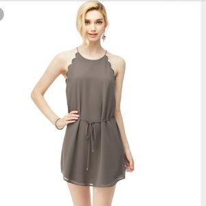 Naked zebra scalloped dress