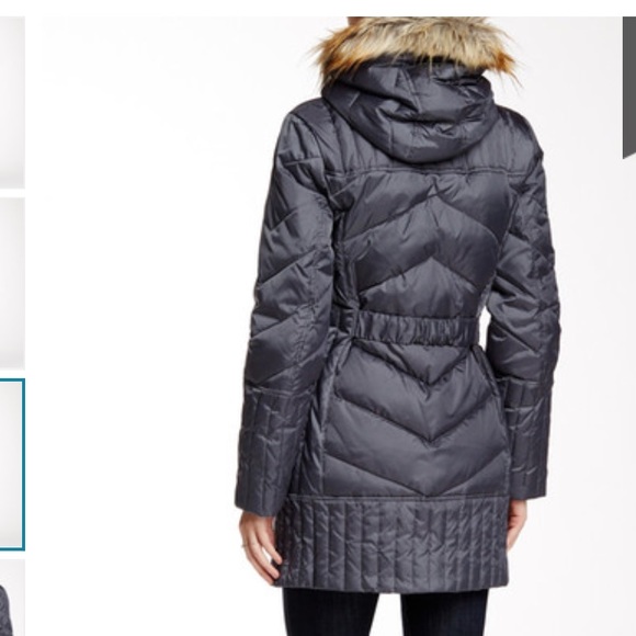 Sam Edelman Faux Fur Hooded Down Jacket - Picture 2 of 3