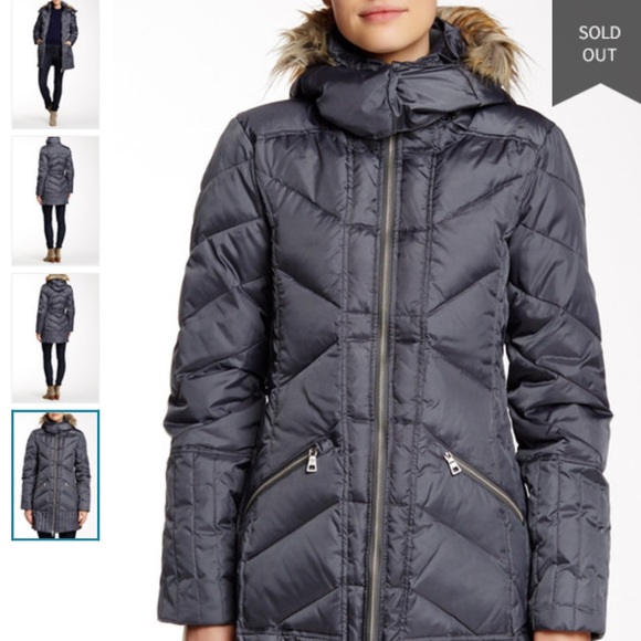 Sam Edelman Faux Fur Hooded Down Jacket - Picture 3 of 3