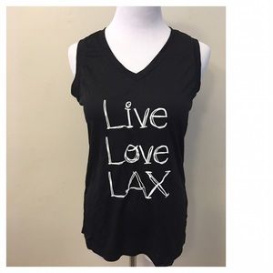 Live Love LAX Lacrosse Slim Fit Athletic Tank Top