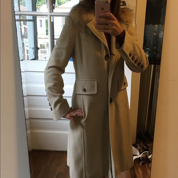 BCBG camel wool dress coat Sz S - Picture 2 of 4