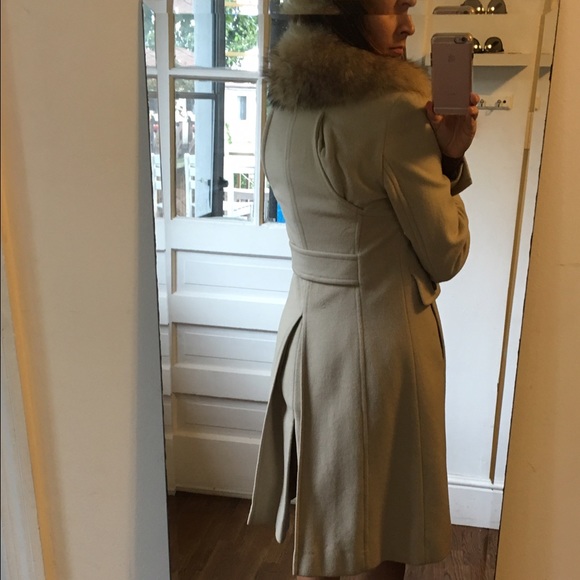 BCBG camel wool dress coat Sz S - Picture 3 of 4