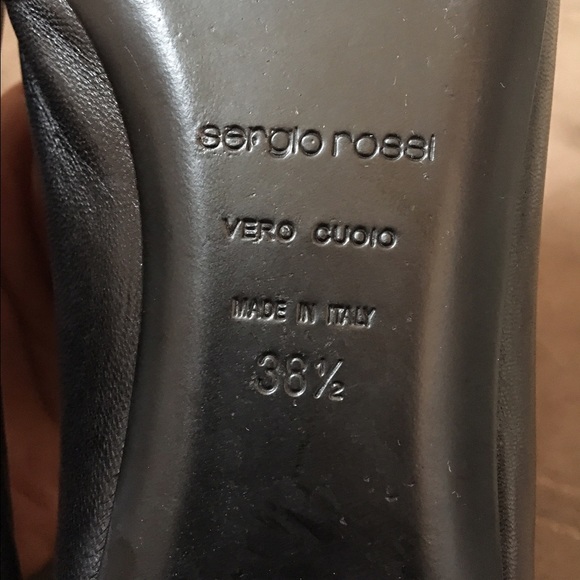 Sergio rossi black leather flats - Picture 4 of 8