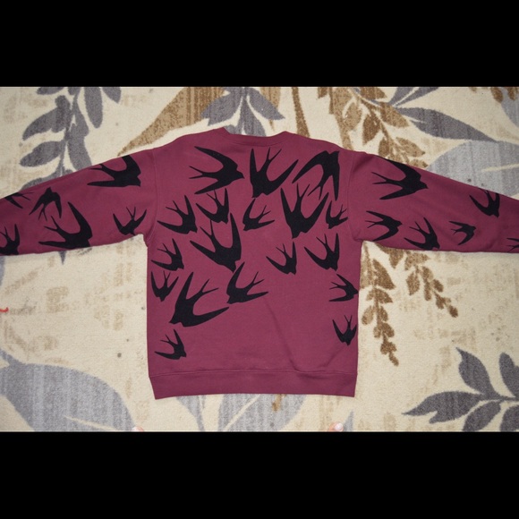 🚫SOLD🚫 A. McQueen bird-flocked cotton sweatshirt - Picture 2 of 4