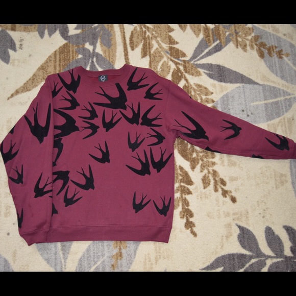 🚫SOLD🚫 A. McQueen bird-flocked cotton sweatshirt - Picture 3 of 4