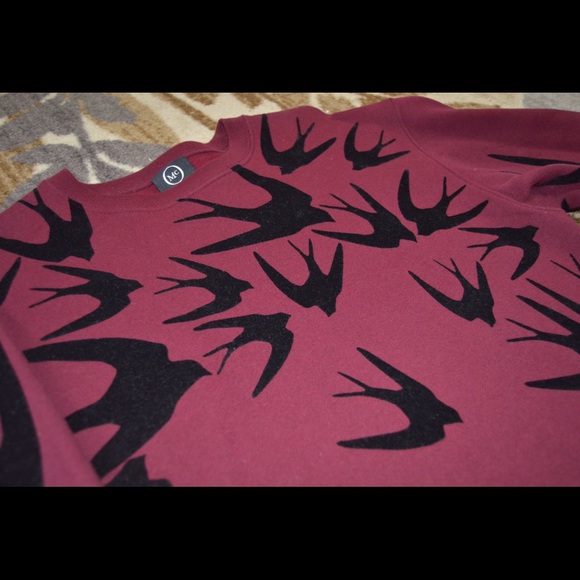 🚫SOLD🚫 A. McQueen bird-flocked cotton sweatshirt - Picture 4 of 4