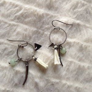 Hoop and pendant earrings
