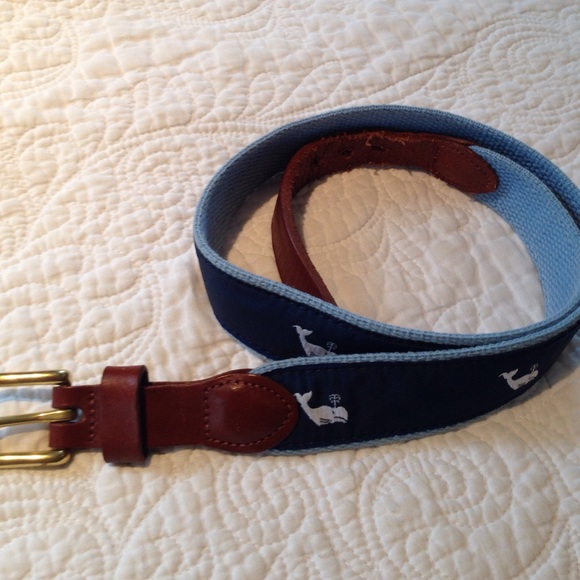 Leather Man leather and fabric boys Whale belt