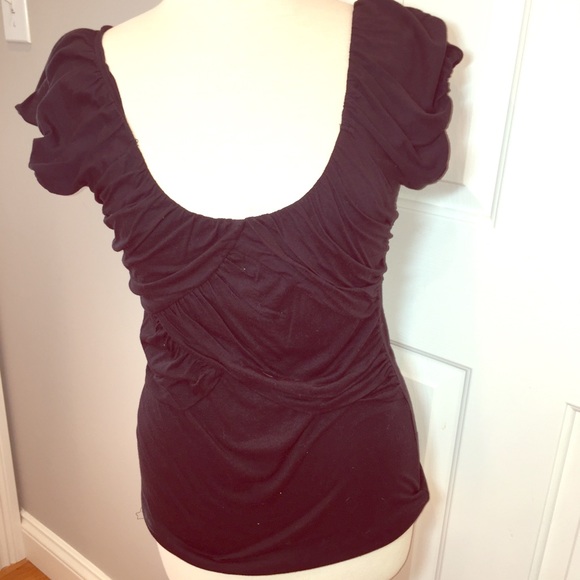 Anthropologie Tops - Deletta from Anthropology black rouched SALE! Anthropologie Tops - Deletta from Anthropology black rouched SALE!