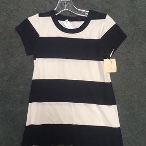 Alc navy and cream striped t-shirt