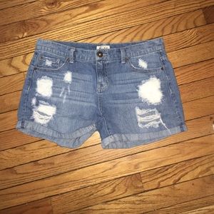 denim shorts