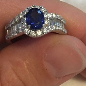 Sapphire and diamond ring