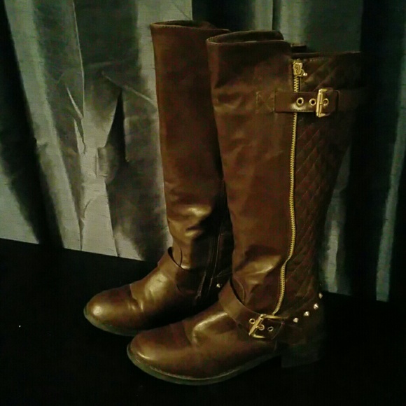 Brown tall boots