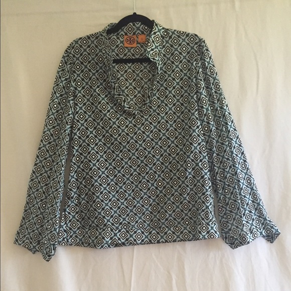 Tory Burch patterned tunic with sequin accent