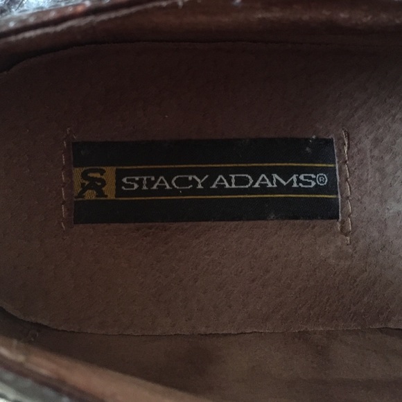 9.5 Stacy Adams Genuine Snake leather dress shoes - Picture 3 of 4