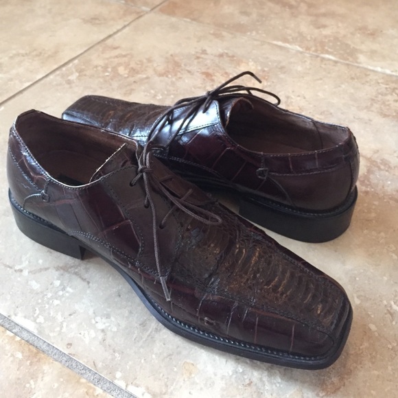 9.5 Stacy Adams Genuine Snake leather dress shoes - Picture 4 of 4