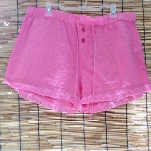 Pink eyelet short (P.J. Salvage) (new)