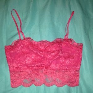 Pink Lace Bralette
