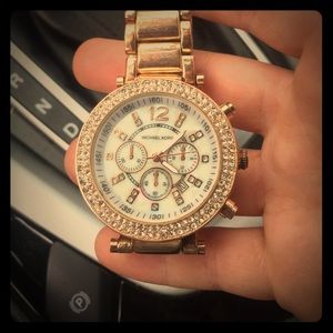 MK REAL rose gold watch