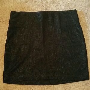 Black shiny BCBGENERATION high waisted skirt