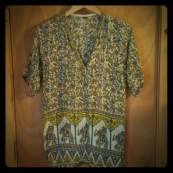 🐘Vintage soft hippie elephant tunic
