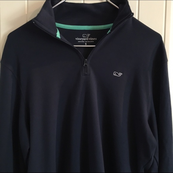 New Vineyard vines Shep shirt 1/4 zipper Navy Blue
