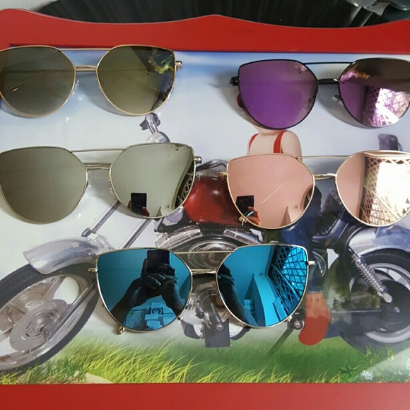 NEW CAT STYLE UNISEX MIRROR LENS WOMAN SUNGLASSES - Picture 1 of 3