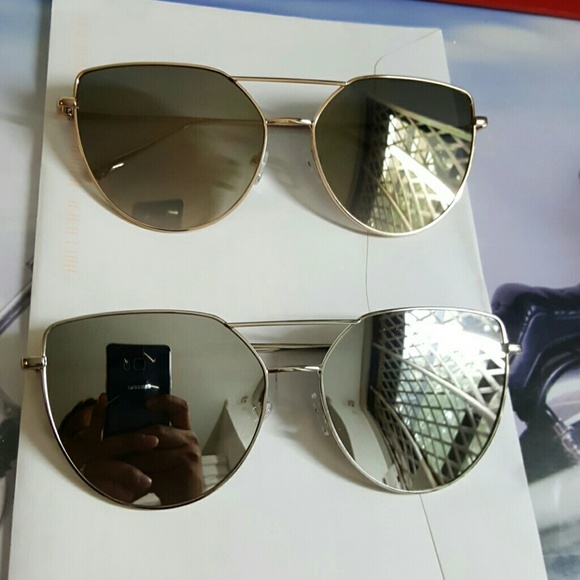 NEW CAT STYLE UNISEX MIRROR LENS WOMAN SUNGLASSES - Picture 3 of 3