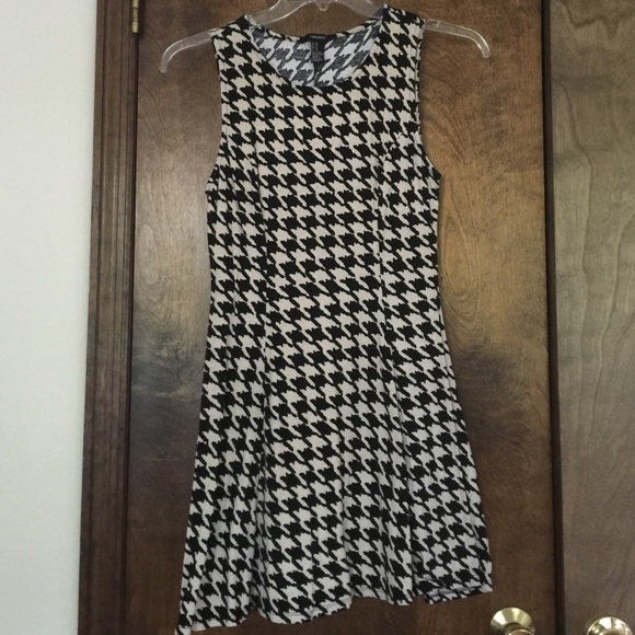 *FREE* Houndstooth pattern casual cotton dress