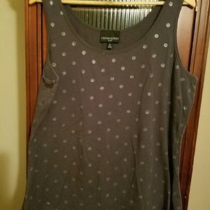 Tank top and tshirt SALE!😎Gray polka dot tank top
