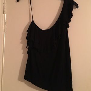 Black one shoulder top