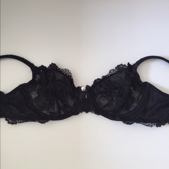 Body by Victoria secret unlined black lace bra