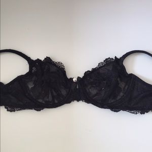 Body by Victoria secret unlined black lace bra