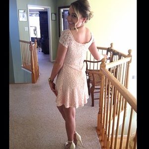 Baby pink lace dress