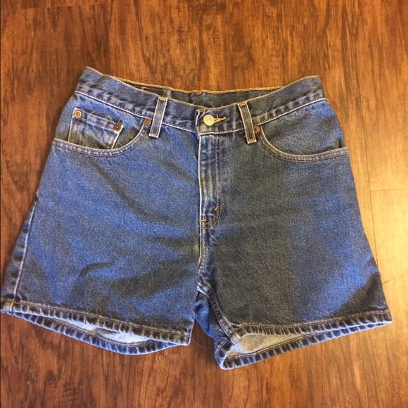Levis denim high waist shorts