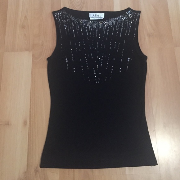 A Byer tank top with silver dots