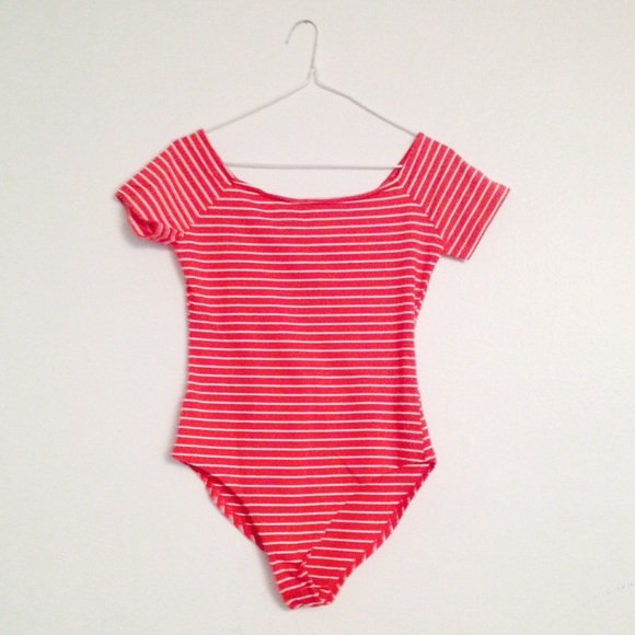 💥SALE💥 Red & White Striped Bodysuit