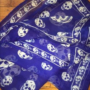 Alexander McQueen Chiffon Skull Scarf