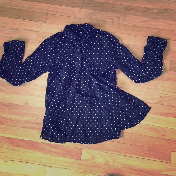 Polka dot button up shirt