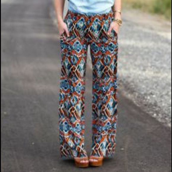 Wayf printed wide leg pants