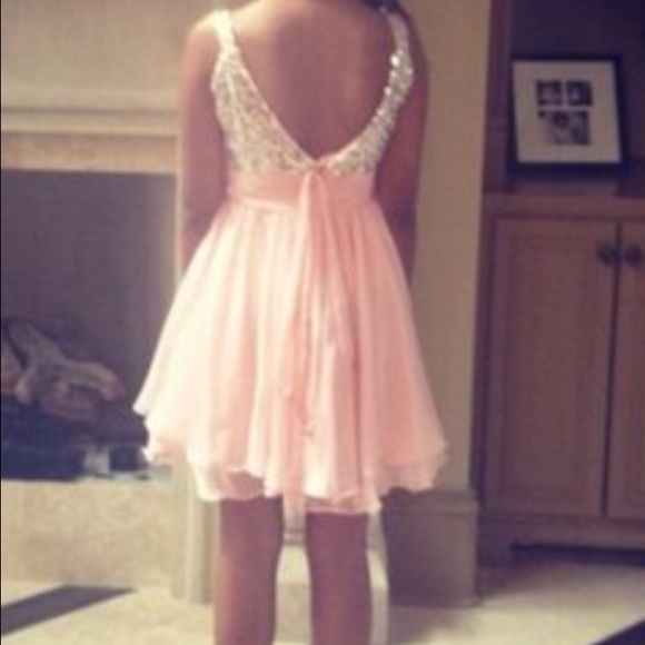 Pink forma/prom/homecoming dress - Picture 3 of 4