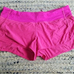 Lululemon Electric Pink Workout Shorts