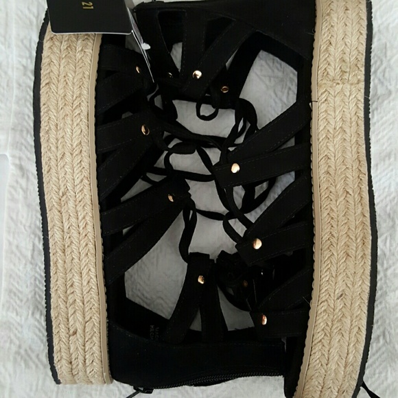 Brand new lace up espadrilles