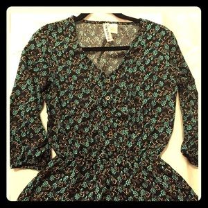 💙 NWOT Flirty Floral Teal Blue Romper, Only $4!