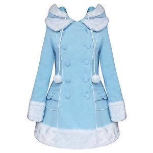 Hell Bunny Winter Coat in Baby Blue